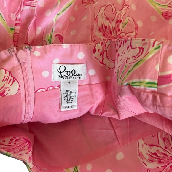 Lily Pulitzer Vintage Lily Flower Pattern Polka Dot - Picture 5 of 6
